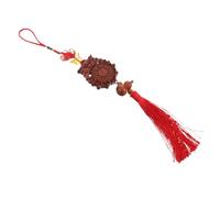 UKCOCO Feng Shui Bagua Mirror de Pêcher Ornement Suspendu avec Tête Animal Charme pour Succès et Protection Décoration Chinoise pour Maison Bureau et Voiture