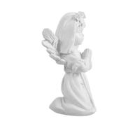 UKCOCO Figurine Ange en Résine Blanche Vintage Prie Dieu, Ornement d'ange Décoratif Unique pour Jardin ou Bar, Sculpture Artisanale