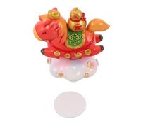 UKCOCO Figurine de Cheval en Résine Rouge Mini Taille Décoration de Bureau et Maison pour Nouvel an Chinois 2026 Statue Zodiaque Cheval Compacte et Artistique Ornement Décoratif