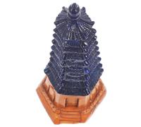 UKCOCO Figurine de Tour, Modèle de Tour Chinoise en Résine Bleue, Mini Décoration Réaliste Compacte, pour Micro Paysages DIY et Accessoires Photo