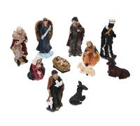 UKCOCO Figurine Jésus Nativité en Résine 16x11,5x3 Cm, Ensemble 1 Pièce, Statue Religieuse Décorative pour Décoration de Table de Noël et Collection D’Objets D’Art