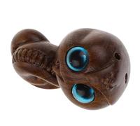 UKCOCO Figurine Serpent Miniature Bois de Santal Décoration Jardin Feng Shui Année 2025 Porte-Clés