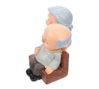 UKCOCO Figurines de Couple Âgé en Résine Décoration Gâteau Grands-Parents Figurines Grand-Père et Grand-Mère pour Anniversaire Mariage Fête Présent Décoratif Solide