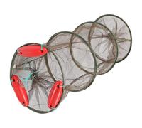UKCOCO Filet de Pêche Flottant Marron 4 Cercles Maille Renforcée Filet de Repérage Portable et Léger Panier de Pêche Pliable pour Protéger Poissons Vivants Usage et Loisir
