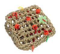UKCOCO Filet d'escalade pour Lapins en Rotin et Bois, Promoteur d'exercice Balançoire, pour Lapins et Hamsters Actifs Couleur Aléatoire