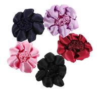 UKCOCO Filets à Cheveux de Danseuse 5 Pièces Taille Unique Résille Élastique pour Chignon Femmes Professionnelles Employées Bureau Usage Quotidien Coloris Noir, Bleu Marine, Rose, Rouge