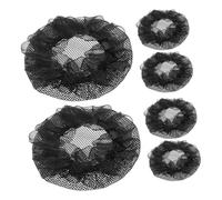 UKCOCO Filets à Chignon En Maille Élastique Pour Femme 6 Pcs Noirs Taille Unique Filet à Chignon Extensible Ballet Danse Gym Usage Sportif