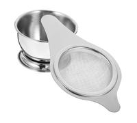 UKCOCO Filtre à Thé Acier Inoxydable avec Support Passoire Fine à Mailles pour Infusion Infuseur Suspendu pour Tisane et Thé Décoration Vintage pour Maison et Bureau