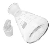 UKCOCO Fiole Erlenmeyer en Verre 150 Ml Bouchon Solide, Flacon Conique Gradué pour Laboratoire Chimie, Verrerie Scientifique Résistante pour Expériences Scolaires et Professionnelles
