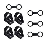 UKCOCO Fixations de Plongée en Silicone 8 Pièces, Boucles Universelles pour Tuba et Masque, Clips Réglables Noirs, Accessoires Légers et Solide pour Équipement de Plongée Snorkeling