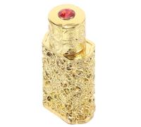 UKCOCO Flacon de Parfum Rechargeable 3 Ml en Verre Doré Ajouré Motif Égyptien, Petit Flacon Vide pour Huile Essentielle, Bouteille Voyage Cosmétique Pratique pour DIY et Usage Quotidien