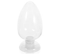 UKCOCO Flacon Échantillon en Verre Transparent 250 ML avec Bouchon en Caoutchouc, Pot à Allumettes Conique pour Rangement et Décoration Intérieure, Bouteille Vide pour Usage Domestique