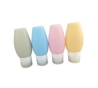 UKCOCO Flacons de Voyage Silicone pour Contenants Cosmétiques Pratiques pour Shampooing Après Shampooing Lotion et Articles de Toilette Rose Pêche Abricot Orange