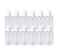 UKCOCO Flacons Rechargeables Résistants et Pratiques Lot de 24 Couleur Aléatoire de 75ml en Plastique Blanc pour Shampoing ou Lotion, pour Voyages et Déplacements