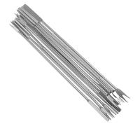 UKCOCO Fourchettes à Huitres Multifonctions Fonction Grattage D'ail Set de 10 en Acier Inoxydable Argenté Outils pour Fruits de Mer Cuisine et Dégustation