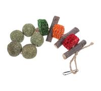 UKCOCO Friandise à Mâcher pour Hamster et Cobaye, Snack Naturel en Bois de Pomme et Épi de Maïs, Lot en Sachet, Collation pour Poussée Dentaire, à Mâcher pour Petits Animaux, Stimule
