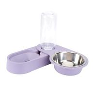 UKCOCO Gamelle pour Chat et Chien Double Usage Bac Inoxydable et Facile à Nettoyer Résistant aux Chocs pour Animaux de Compagnie