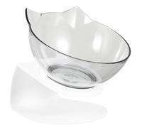 UKCOCO Gamelle Surélevée pour Chat et Chien en Plastique Protection du Cou, Design Unique Incliné, pour Nourriture Humide et Snacks, Anti-Renversement
