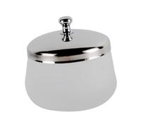 UKCOCO Gobelet Rond Verre pour Dissolvant à Ongles avec Couvercle Acier Inoxydable Accessoire pour Manucure