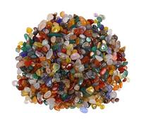 UKCOCO Gravier D'agate Coloré 300g 5-7mm Pierres Polies Naturelles en Quartz pour Remplissage De Vase Décoration Aquarium, Jardin Et Pot De Fleurs, Ornement Feng Shui Polyvalent