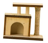UKCOCO Griffoir Miniature pour Chat Décor Réaliste de Maison Mini Scratcher Décoratif Naturel pour Animaux Accessoire de Jeu et Décoration Compacte