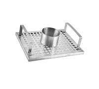 UKCOCO Grill Rack Acier Inoxydable pour Poulet Outil de Barbecue Portable pour Cuisine et Activités Plein Air Design Ergonomique pour Rôtir Viande Vertical