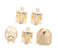 UKCOCO Grills Dentaires Cosplay pour Femmes Set Argenté à Croix pour Halloween Bijoux de Dents Hip Hop Accessoires Costume Rappeur Décorations de Fête