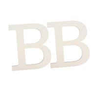 UKCOCO Grosse Lettre B Décorative en Bois, Lot de 2, 12 Pouces, Inachevée et Peignable, pour Décoration Murale, Bureau ou Fête