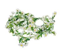 UKCOCO Guirlande De Fleurs Artificielles Marguerite Décoration Soie pour Mariage Fête Maison Et Jardin Résistante Aux Fades Installation Rapide Blanche