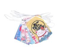 UKCOCO Guirlande Décorative Japonaise Maneki Neko 2 Pièces 21X14 CM en Polyester pour Décoration D’Izakaya Bannière Amulette Suspendue pour Restaurant et Maison de Vin