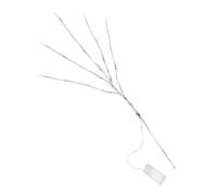 UKCOCO Guirlandes Lumineuses LED Branche Décorative Argentée 20 Lampes à Piles AA pour Vase Lumineux Intérieur Usage Photo 2 Pièces Pack