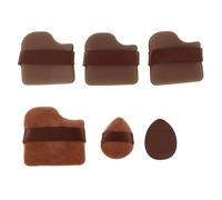 UKCOCO Houppette à Maquillage pour Poudre et Fond de Teint Mini Applicateur pour Blush et Maquillage Sec ou Humide Design Biscuit