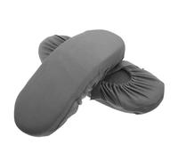 UKCOCO Housse D'accoudoirs en Mousse à Mémoire de Forme Grise Courte 28x9 Cm, Paire de Coussins Antidérapants pour Chaise de Bureau et Fauteuil Roulant, Coussin Ergonomique Respirant