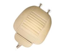 UKCOCO Housse de Siège Auto Imperméable en PU Beige Coussin Confortable et Gel de Silice Antidérapant pour Conducteur Assis Longtemps Petite Poche Intégrée