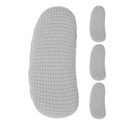 UKCOCO Housses d'Accoudoirs Élastiques pour Chaise de Bureau 4 Pièces Protection en Polyester Gris Clair 24 X 9 CM Adaptables pour Chaises Gaming et Fauteuils de Bureau Lavables et