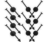 UKCOCO Jeu de 10 Flèches Rotatives à Ventouse Noir 10 Cm en Plastique pour Jeux de Société, Accessoires Jeux de Fête et Classe, Indicateurs Stables et Réutilisables