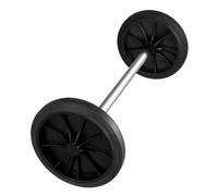 UKCOCO Jeu De 2 Roues En Caoutchouc Petit Modèle Avec Arbre Creux 48cm Pour Poubelle, Accessoires Solide Pour Déplacement Facile, Roue Poubelle Résistante Et Légère