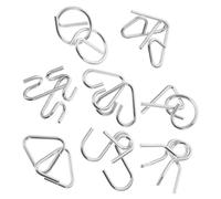 UKCOCO Jeu De Casse-têtes Métalliques 8 Pièces pour Adultes Et Garçon Et Filles Puzzles 3D Imbriqués, Casse-têtes Logiques en Métal Jeu Mental Éducatif pour Stimulation Cérébrale Et Détente