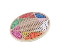 UKCOCO Jeu de Dames Chinoises en Bois Plateau Compact Éducatif pour Garçon et Filles Jeu de Gobang de Bureau pour Voyage et Développement Logique