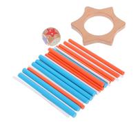 UKCOCO Jeu Éducatif Bois Montessori pour Famille Bâtons Interactifs Portable Compact et Développe Coordination Patience et Esprit Stratégique pour Fêtes et Activités Groupe