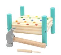 UKCOCO Jeu Éducatif Bois Percussion pour Garçon Fille Éveil Coloré avec Clous à Stimule Motricité et Reconnaissance des Couleurs Adapté Garçon Fille Dès an