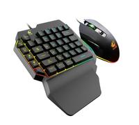 UKCOCO Jouer au Clavier de Jeu Clavier Gamer Gaming pour Joueur Ensemble Souris Facile à Utiliser e-Sport de Jeu Informatique Black