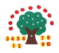 UKCOCO Jouet Arbre à Pommes en Tissu Non Tissé Portable et Facile à Utiliser pour Garçon et Filles, Jeu Éducatif de Mémoire et Mathématiques pour Maternelle