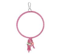 UKCOCO Jouet pour Cage à Oiseaux Jouet pour Perroquet Suspendu en Corde De Coton Grand Taille Rose Escalier Nuage Aire De Jeu pour Calopsittes Et Perroquets