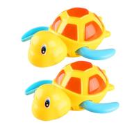 UKCOCO Jouets De Bain pour Bébé De Tortue, 2 Pièces Jaunes, Jouets à Remonter Mécaniques Flottants, pour Tout-Petits, Jeux De Bain Et Piscine