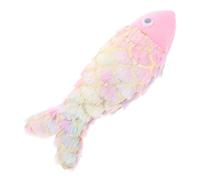 UKCOCO Jouets De Dentition pour Chat Poupée Animal en Peluche Poisson Balle à Mâcher pour Chat Poisson-Chat Jouets Interactifs pour Chaton Chaton à Mâcher Rose Peluche