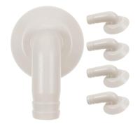 UKCOCO Kit 5 Pièces Connecteurs de Tuyau D'évacuation de Climatiseur en Plastique Blanc Diamètre 18mm, Anti-fuite et Anti-éclaboussures, pour Installation D'un Climatiseur Externe