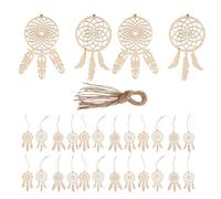 UKCOCO Kit Attrape-Rêves Soi-Même en Bois Brut 80 Pièces Ornements Suspendus Décoratifs pour Maison Loisirs Créatifs Décoration Chambre Fille et Pâques