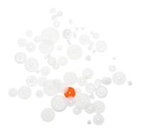 UKCOCO Kit Complet de 64 Pièces en Plastique avec Vis sans Fin, Engrenage Simple et Double, Poulie à Couronne pour Maquettes DIY, Pièces Détachées Jouets Éducatifs et Robotique