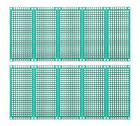 UKCOCO Kit de 10 Cartes PCB Double Face 3x7 Cm en Fibre de Verre Époxy 2,54 Mm Pas, Circuit Imprimé Pré-étamé pour Projets Électroniques DIY et Expériences à Souder